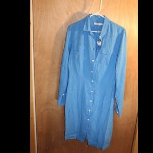 Italy 0039 Blue button down dress medium